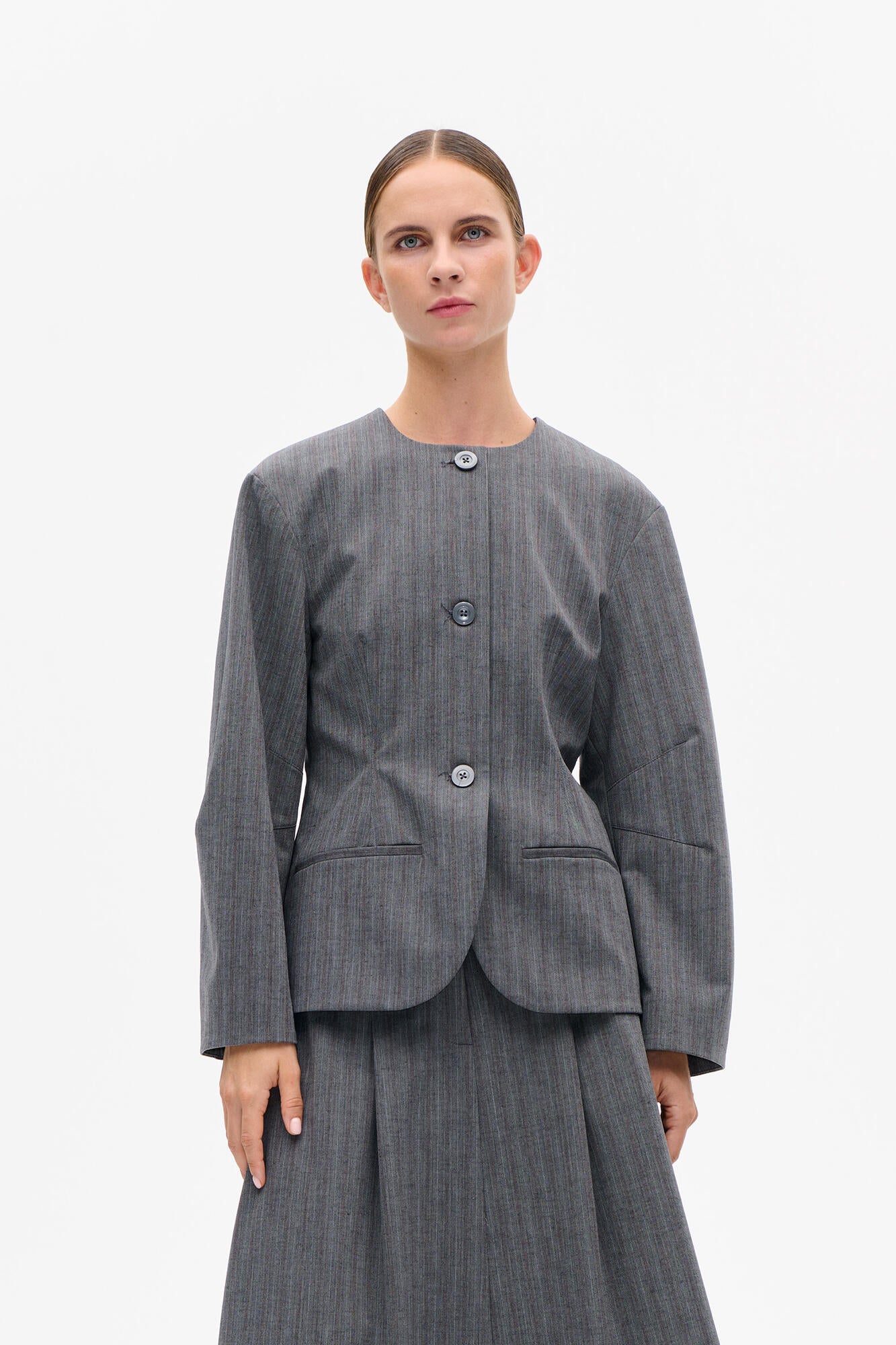 Botilda blazer - Grey Stripes